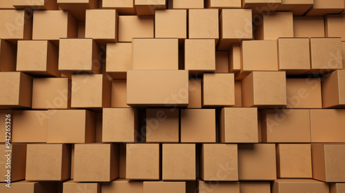 Different brown Cardboard Boxes