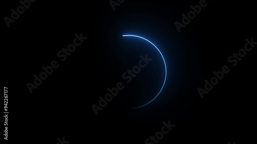 Wallpaper Mural neon circle blue  icon animation on background. Torontodigital.ca