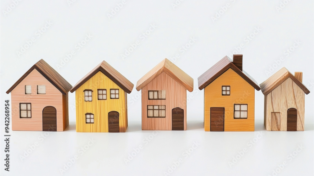 Wooden House Models. Search for Real Estate, Property, and Homes. Real Estate Investment Trust, REIT concept. Wooden House Models. Search for Real Estate, Property, and Homes. Real Estate Investment Trust, REIT concept.