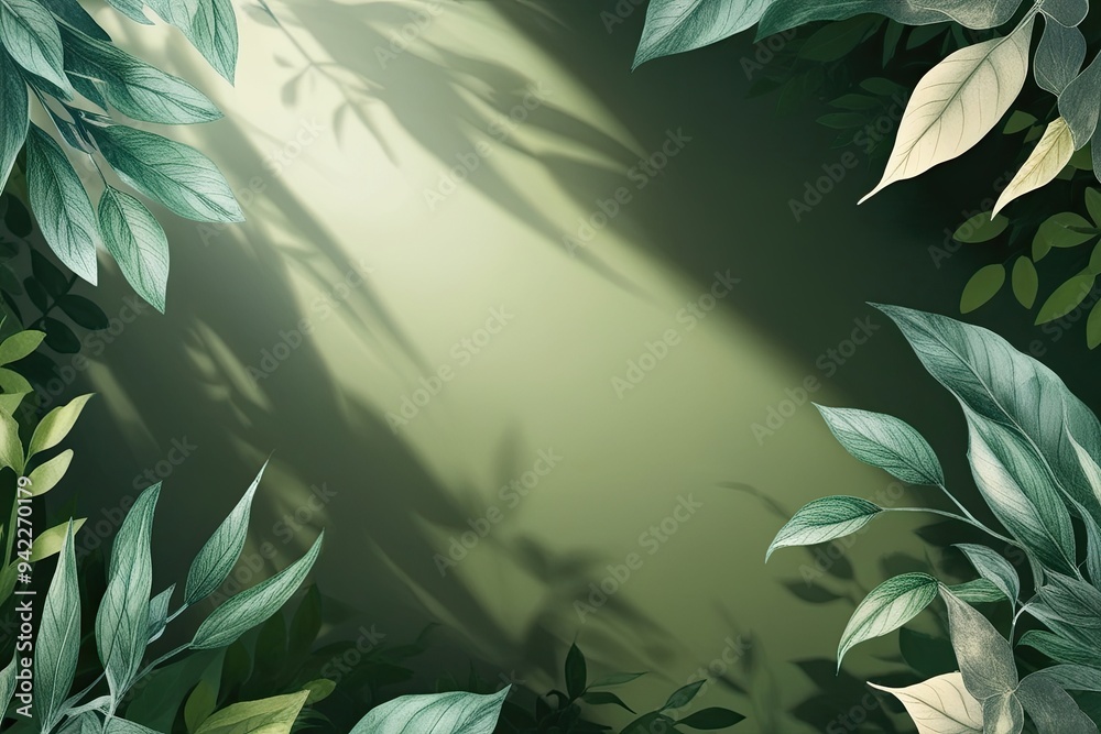 Radiant Botanical Tint with Foliage and Shadow Layer Effect Radiant Botanical Tint with Foliage and Shadow Layer Effect