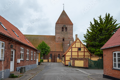 buildings near the street in town of Stege in denmark