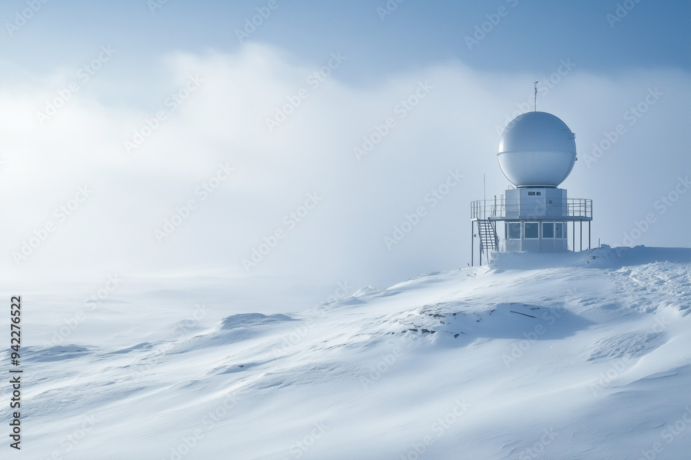 Fototapeta premium Monitor Climate from the Arctic Weather Observatory: A Hub for Meteorological Research