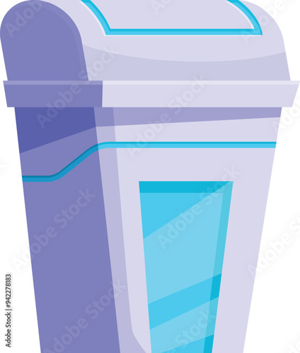 Futuristic cryogenic chamber with a glass window showing the inside