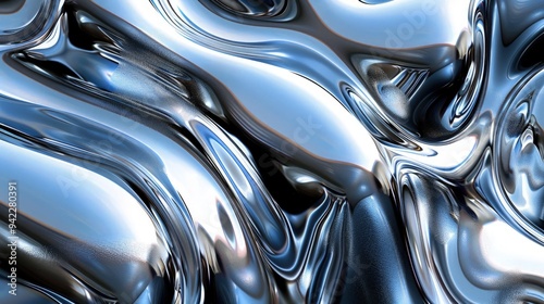 Wallpaper Mural A dazzling texture of gleaming liquid chrome, liquid chrome background. Torontodigital.ca