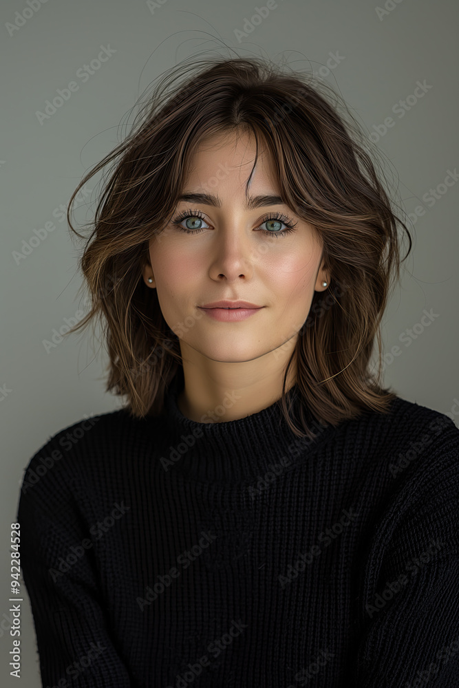 Beautiful young brunette woman
