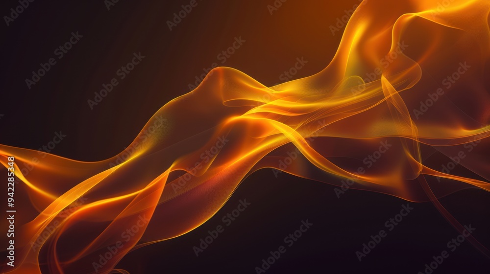Abstract Orange and Black Swirling Flame Background Abstract Orange and Black Swirling Flame Background