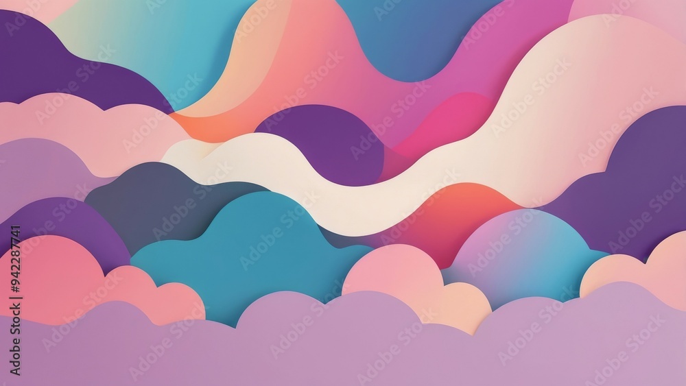 abstract colorful background with clouds abstract colorful background with clouds