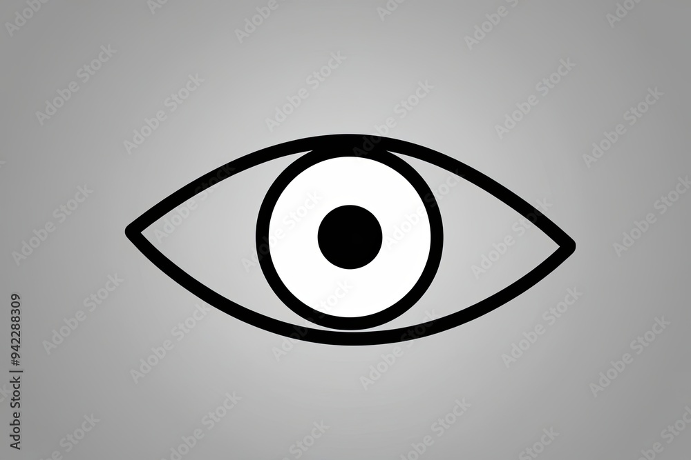 Minimalist Eye Outline Design for Contemporary Graphic Art Minimalist Eye Outline Design for Contemporary Graphic Art