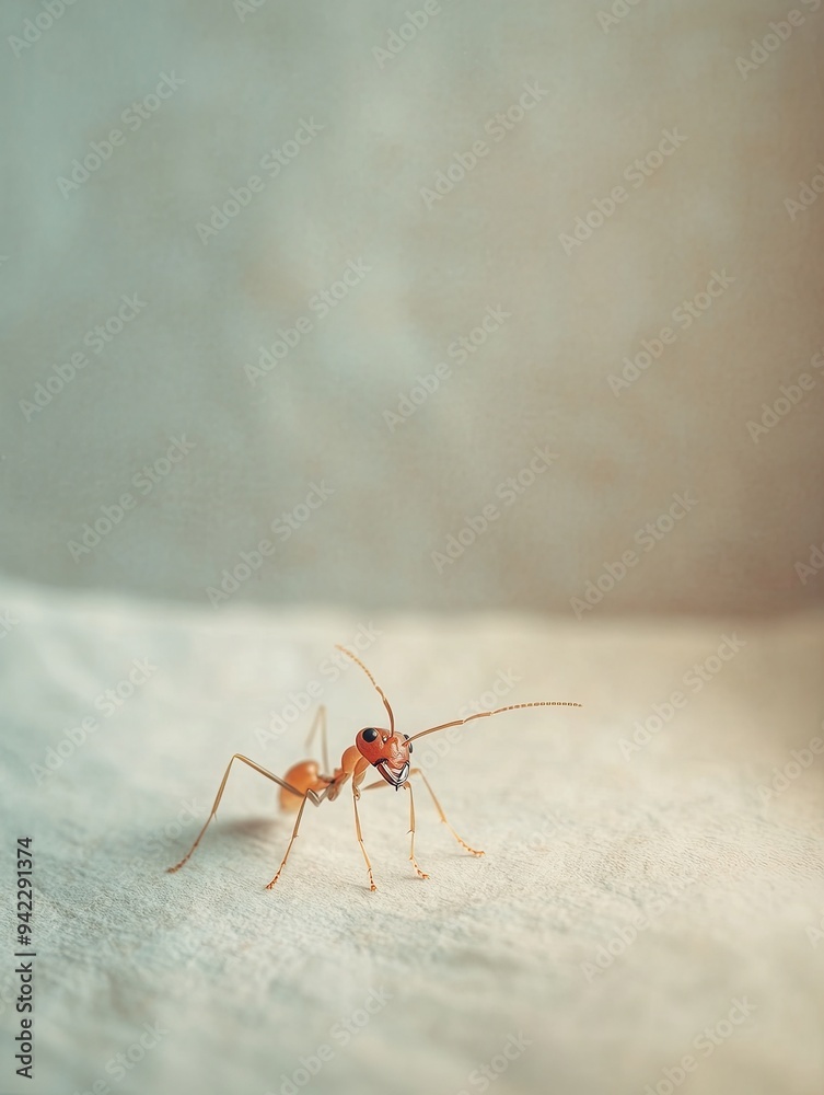 Ant isolated on paper background Ant isolated on paper background