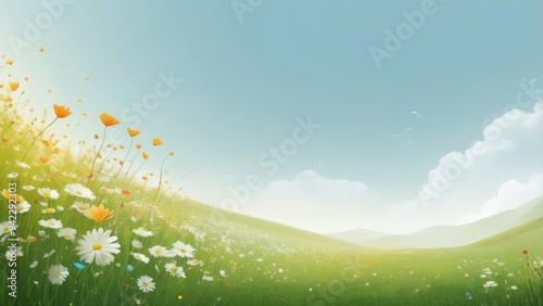 meadow with flowers
