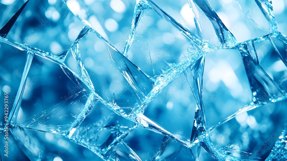 Abstract Blue Ice Crystal Background Texture Abstract Blue Ice Crystal Background Texture