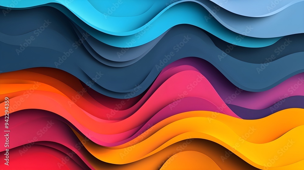 Abstract Colorful Wavy Background - Design Texture Abstract Colorful Wavy Background - Design Texture