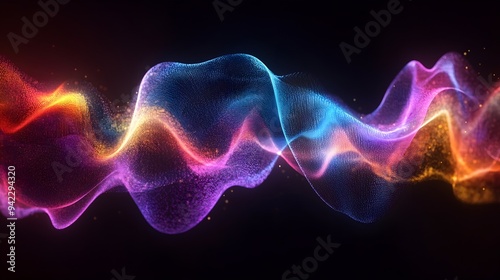 Abstract Colorful Wave Background, Technology Design