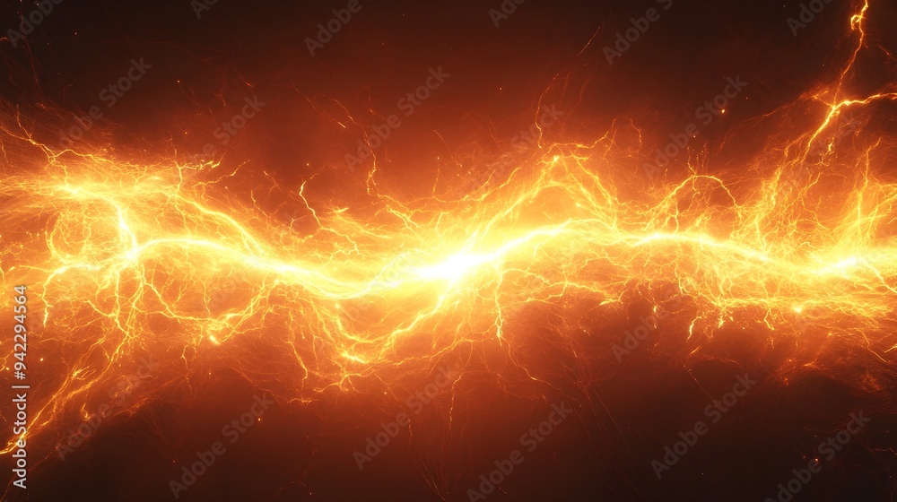 Abstract Fire Lightning Energy Background Abstract Fire Lightning Energy Background