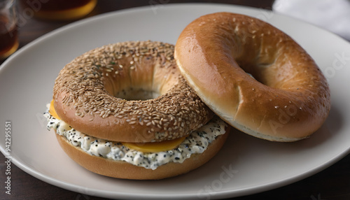 everything bagel on a plate