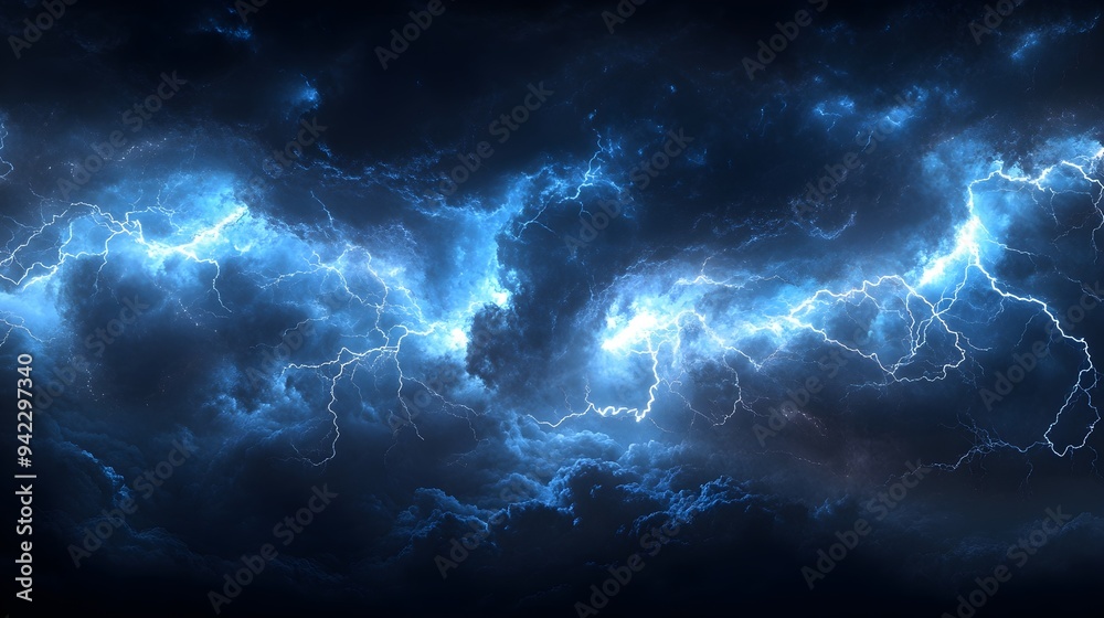 Dramatic Lightning Storm Cloudscape Dramatic Lightning Storm Cloudscape