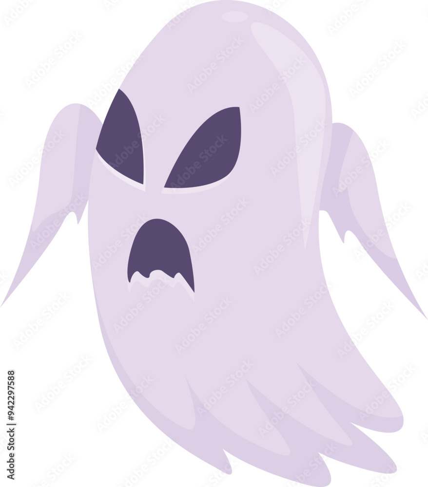 Cartoon ghost with a mischievous grin, perfect for halloween projects Cartoon ghost with a mischievous grin, perfect for halloween projects