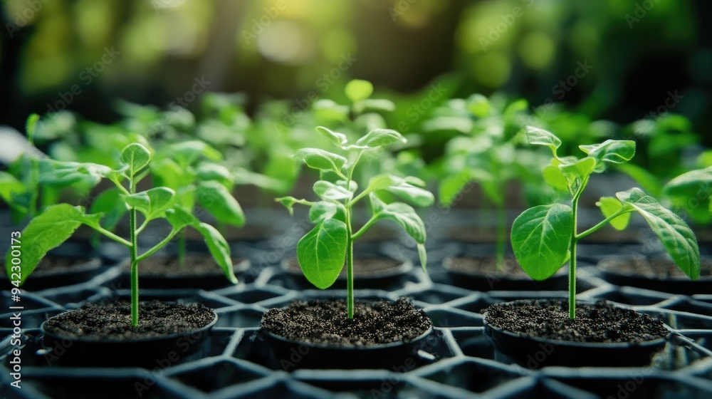 Conceptual of tech plant growth Conceptual of tech plant growth