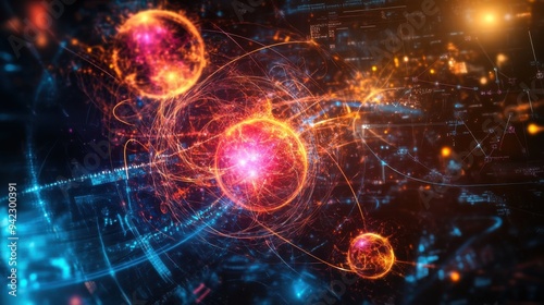 Quantum computer innovation technology concept