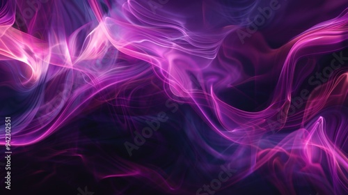 Abstract Swirling Purple and Pink Smoke