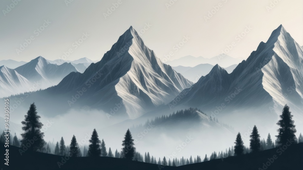 Fototapeta premium mountains in the morning