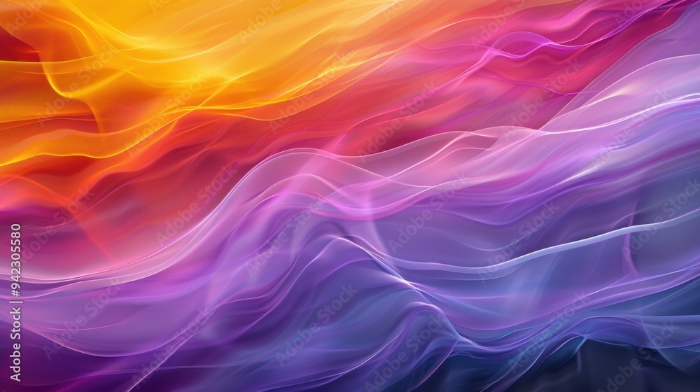 Obraz premium Abstract Wavy Background with Gradient Colors