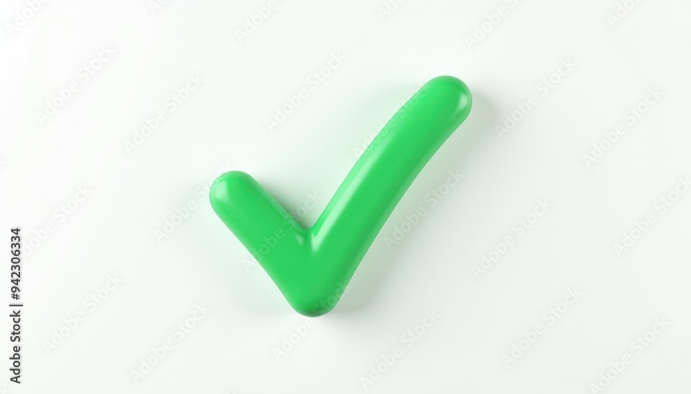 A green checkmark on a white background. A symbol of approval, completion, and success. A green checkmark on a white background. A symbol of approval, completion, and success.