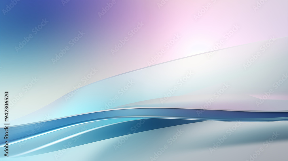 Gradient Blue And Pink Abstract Wave Design With Smooth Curved Lines ...