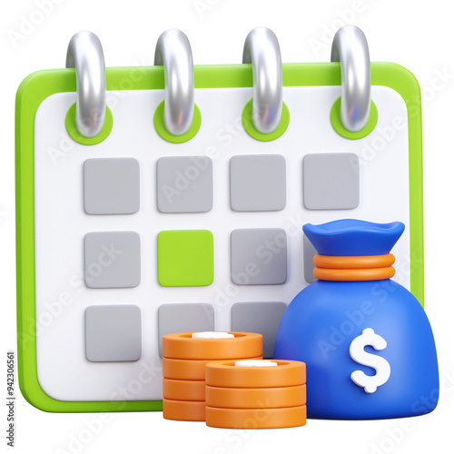 3d render annuity icon illustration
