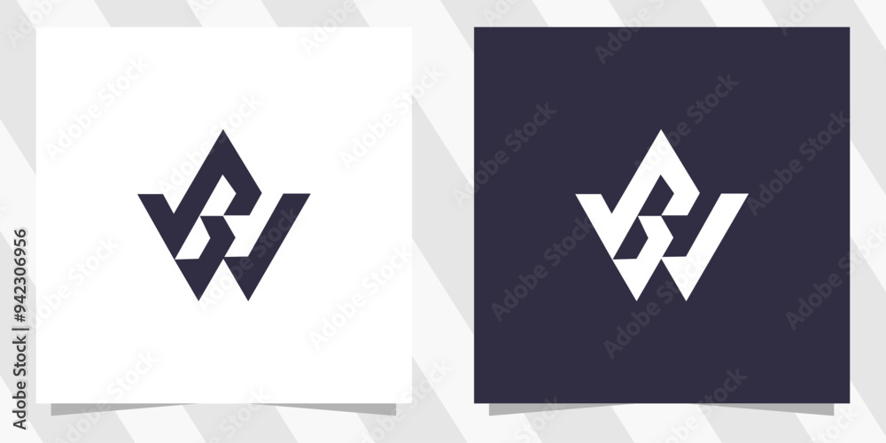 letter wb bw logo design vector letter wb bw logo design vector