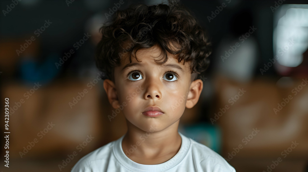 Child Watching Circus Performance Child Wit Child Watching Circus Performance Child Wit