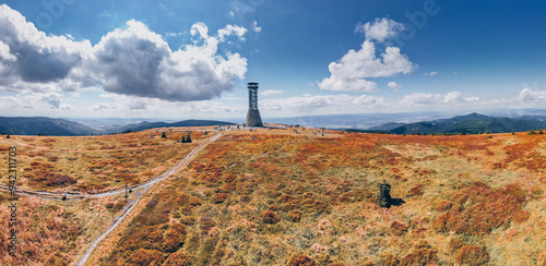 Snieznik mountain in Poland Czech Republic border - view from a drone photo