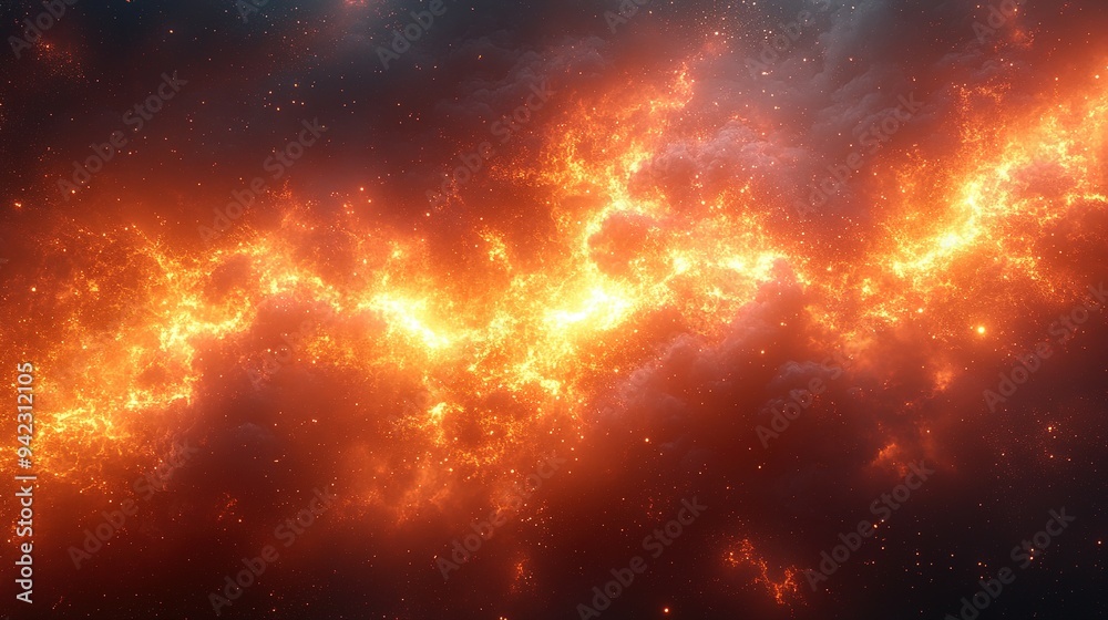 Cosmic Firestorm with Stellar Dust and Nebulae Cosmic Firestorm with Stellar Dust and Nebulae
