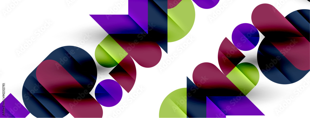 Round shapes, circles and lines minimal geometric background. Vector Illustration For Wallpaper, Banner, Background, Card, Book Illustration, landing page Round shapes, circles and lines minimal geometric background. Vector Illustration For Wallpaper, Banner, Background, Card, Book Illustration, landing page