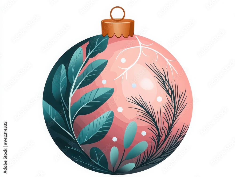 A beautifully designed ornament featuring vibrant foliage and delicate details, perfect for festive decorations. A beautifully designed ornament featuring vibrant foliage and delicate details, perfect for festive decorations.