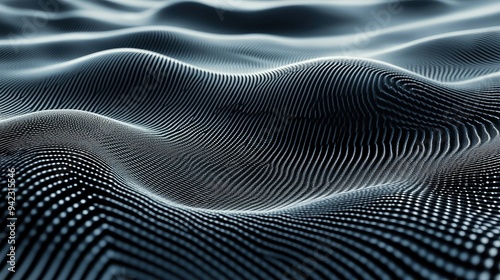 Three dimensional render of wavy pattern. waves abstract background texture