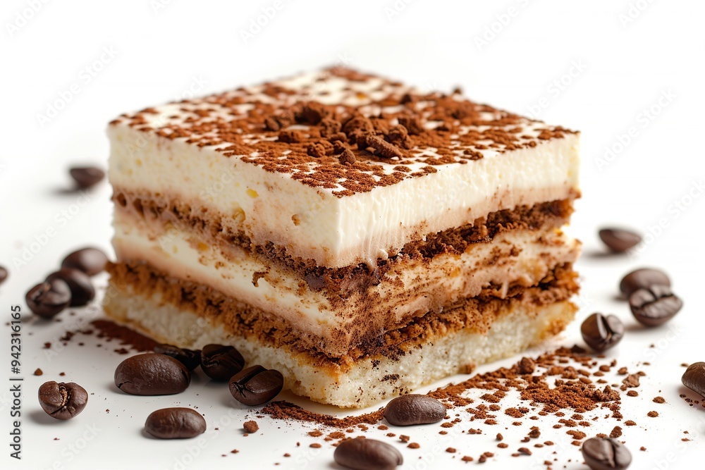 Close-up of a Delicious Tiramisu Dessert Close-up of a Delicious Tiramisu Dessert