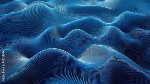 Three dimensional render of wavy pattern. waves abstract background texture photo