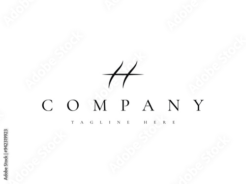 abstract minimal real estate property logo design