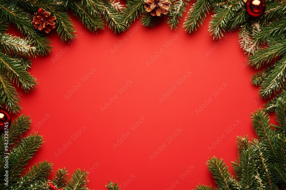 Festive Christmas New Year border. Xmas background and frame composition. Christmas banner and web poster Festive Christmas New Year border. Xmas background and frame composition. Christmas banner and web poster