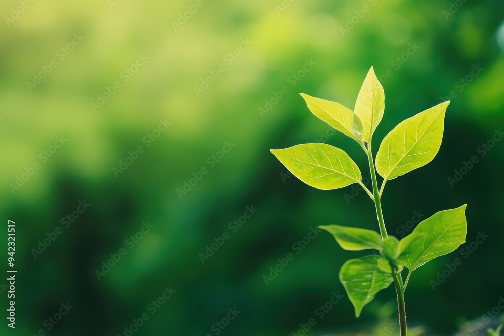 A vibrant green plant sprouting against a soft, blurred background, symbolizing growth, nature, and rejuvenation. A vibrant green plant sprouting against a soft, blurred background, symbolizing growth, nature, and rejuvenation.
