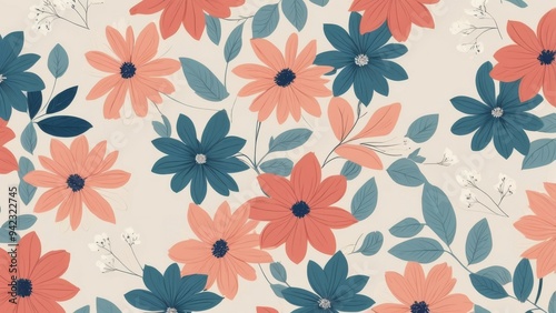 seamless pattern with flowers