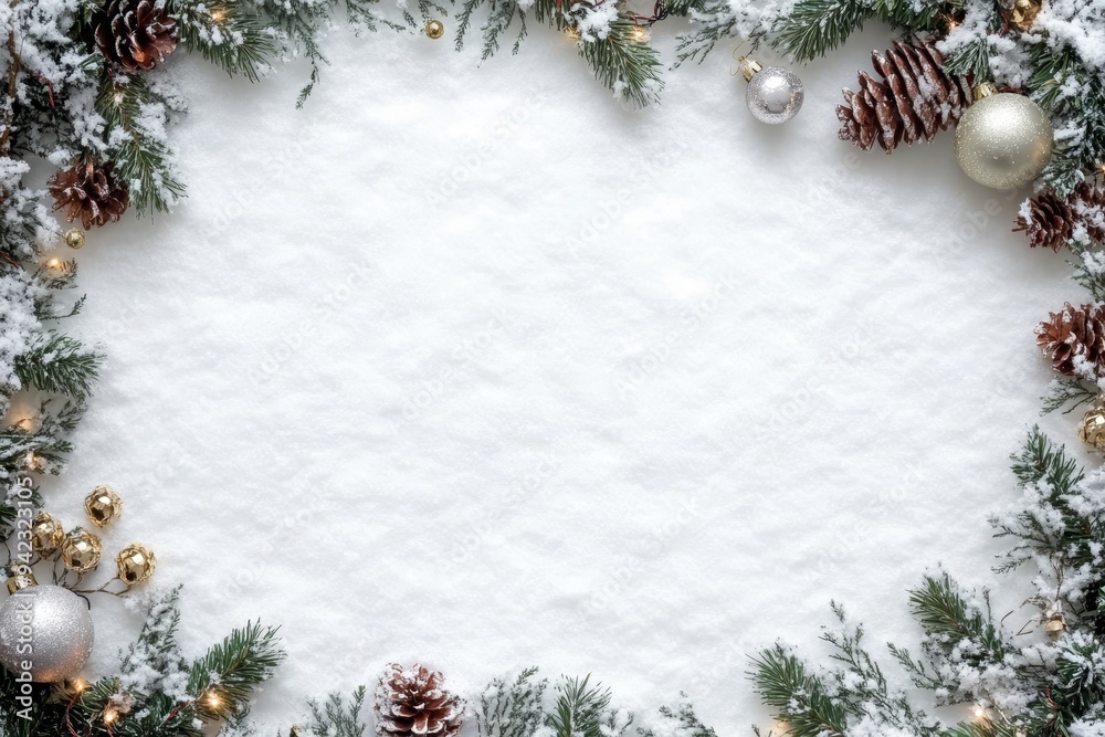 Festive Christmas New Year border. Xmas background and frame composition. Christmas banner and web poster Festive Christmas New Year border. Xmas background and frame composition. Christmas banner and web poster