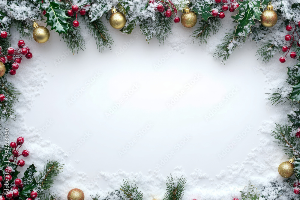 Festive Christmas New Year border. Xmas background and frame composition. Christmas banner and web poster Festive Christmas New Year border. Xmas background and frame composition. Christmas banner and web poster