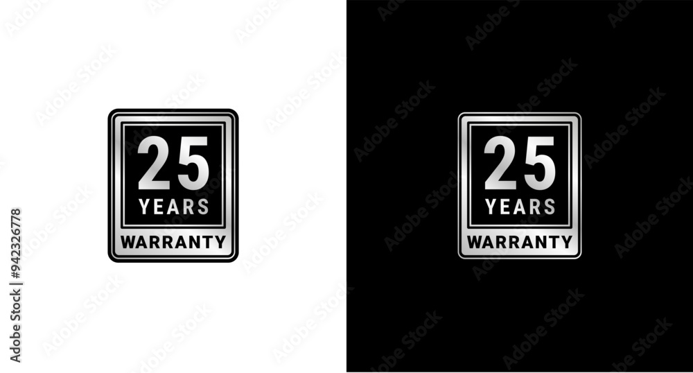 25 years warranty logo or 25 years warranty label vector isolated. The best 25 years warranty label for product packaging design element and more. 25 years warranty logo or 25 years warranty label vector isolated. The best 25 years warranty label for product packaging design element and more.