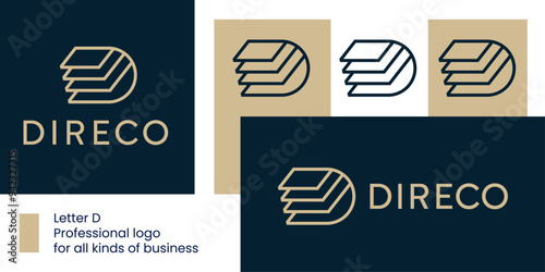 File Stack Letter D Design.
