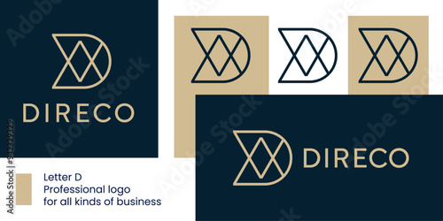 Diamond-Inside Letter D Logo.