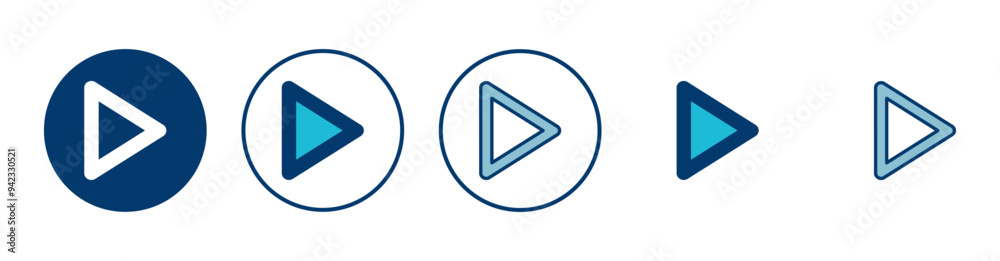 play Icon vector isolated on white background. Play button vector icon. Video icon vector play Icon vector isolated on white background. Play button vector icon. Video icon vector