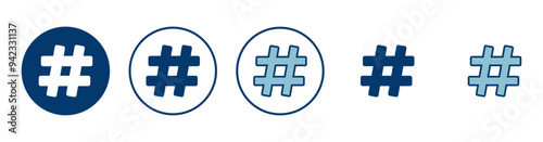 Hashtag icon vector isolated on white background. hashtag vector icon