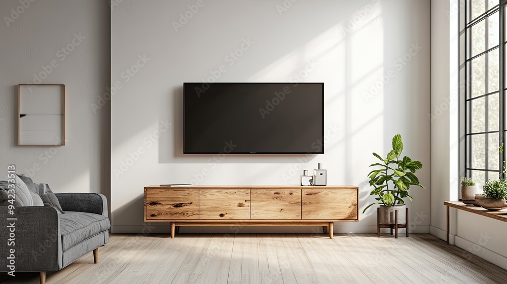 Modern Living Room Interior Design with Wooden Furniture Modern Living Room Interior Design with Wooden Furniture